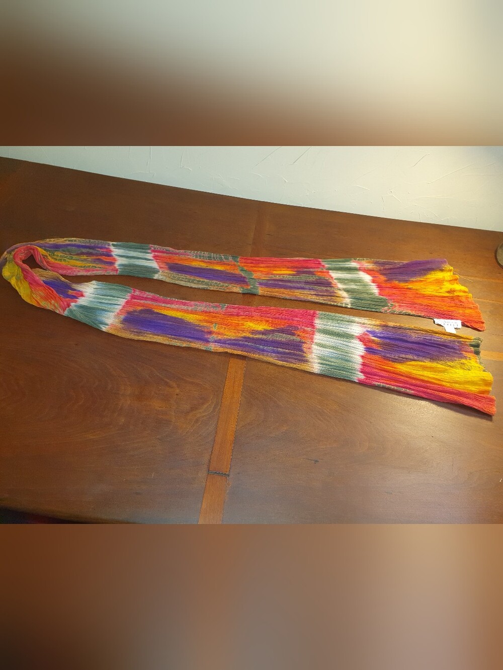 Express Multicolor Scarf in Yellow, Orange, Pink, Green